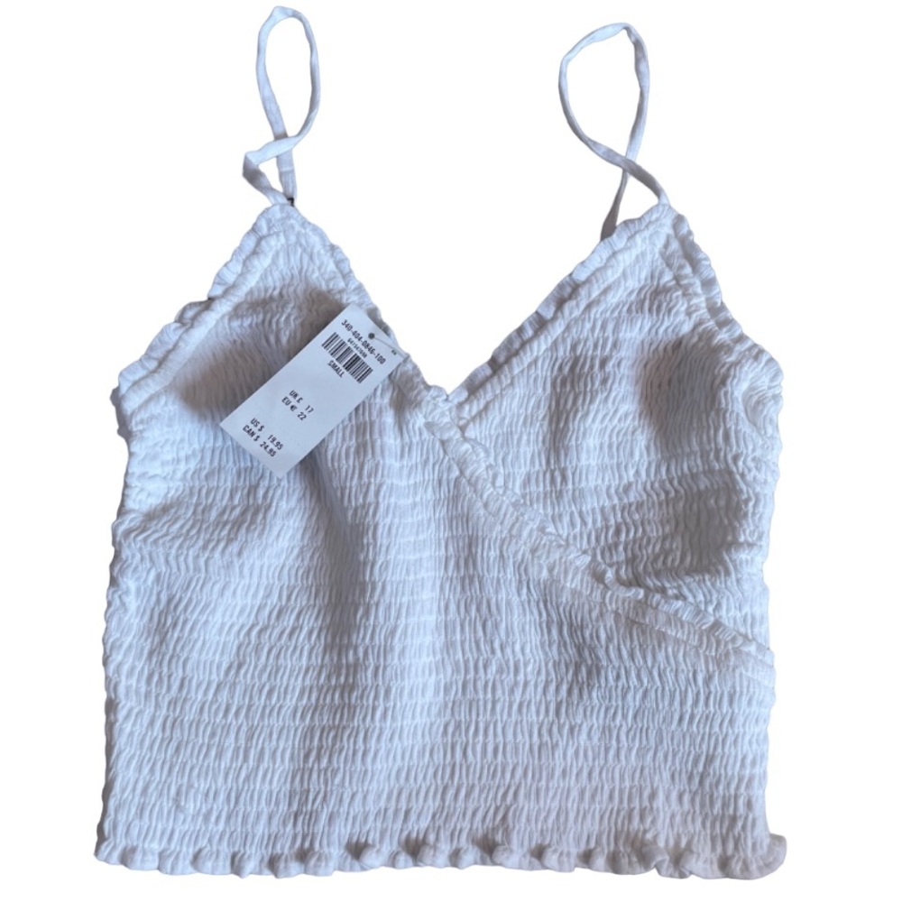 Hollister Ribbed White Tank Top
